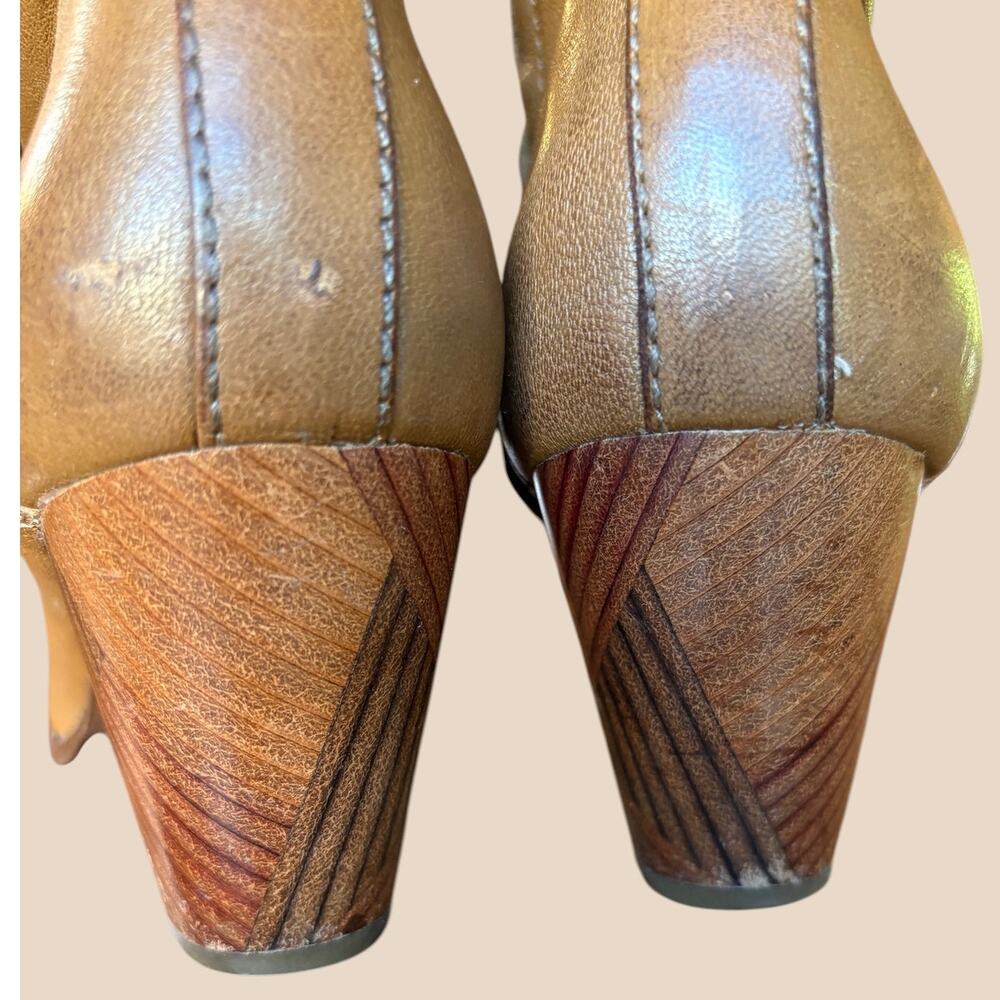 Frye Reed Inside Zip Tall Western Inspired Retro Knee Boots "Patchwork" Heels 7 - Picture 8 of 16